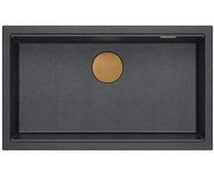 Graniteq Virtuvės plautuvė Quadron Logan 110, HQD7644U8_PVDC1_I, juodas deimantas