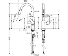 Virtuvinis maišytuvas Hansgrohe Focus M41 31815670