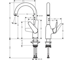 Virtuvinis maišytuvas Hansgrohe Focus M42 71802000