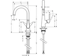 Virtuvinis maišytuvas Hansgrohe Talis M51 72814000