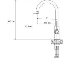 Virtuvinis maišytuvas Quadron JODIE Q LINE SLIM 3623511_BLM, anglies juoda