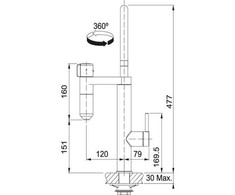 Virtuvinis maišytuvas su filtru Franke VITAL SEMI-PRO 120.0621.313