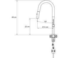 Virtuvinis maišytuvas su ištraukiama žarna Quadron FELICITY T LINE 3623521_T1PVDC1