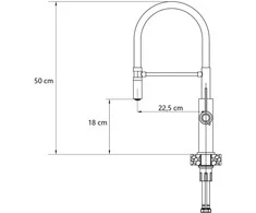 Virtuvinis maišytuvas su lanksčia žarna Quadron GEMMA Q LINE 3623501_BSWH, plieno