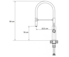 Virtuvinis maišytuvas su lanksčia žarna Quadron GEMMA Q LINE 3623501_BLM, juoda