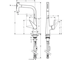 Virtuvinis mašytuvas su ištraukiama žarna Hansgrohe Talis Select M51 72823000