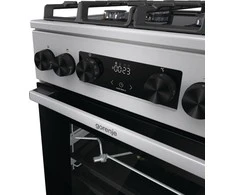 Viryklė Gorenje | Cooker | GK5C65XV | Hob type Gas | Oven type Electric | Nerūdijantis plienas | Plotis 50 cm | Grilling | LED | Gylis 59.4 cm | 70 L