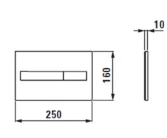 WC klavišas Laufen LIS Dual Flush, baltas 8956610000001