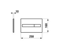 Laufen WC klavišas LIS Dual Flush, chromas 8956610040001