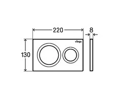 WC mygtukai Viega Prevista, Visign For Style 20, chromas