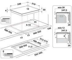 Whirlpool Įmontuojama indukcinė kaitlentė Whirpool WB B8360 NE BM