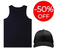 50% nuolaida ( Marškinėliai + kepurė)