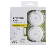Lengvos Ausinės su mikrofonu JVC HA-SR185WE Deep Bass, baltos