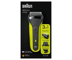 Barzdaskutė Braun Series 3 81702942 skustuvas vyrams Apkarpymo mašinėlė Juoda, Žalia
