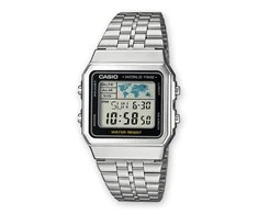 Casio A500WEA-1EF rankinis laikrodis Elektroninis Unisekso stiliaus Juoda, Sidabras
