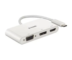 D-Link DUB-V310 knyginių kompiuterių dokas / jungčių replikatorius Vielinis USB 3.2 Gen 1 (3.1 Gen 1) Type-C Balta