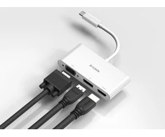 D-Link DUB-V310 knyginių kompiuterių dokas / jungčių replikatorius Vielinis USB 3.2 Gen 1 (3.1 Gen 1) Type-C Balta