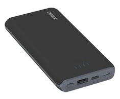 Denver PBQ-10001 nešiojamasis įkroviklis Pilka Ličio polimeras (LiPo) 10000 mAh Belaidis įkrovimas