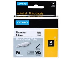 DYMO Rhino Professional, shrink tubing, 24mm, juodas text on baltas, 1.5m 1805443