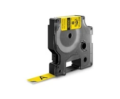 DYMO 18490 RHINO Nailono Juostelė 12mm x 3,5m (geltona / juodas šifras)