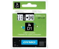 Juostelė DYMO D1 9mm x 7m, juoda ant balto / S0720680 40913