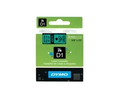 Juostelė DYMO D1 9mm x 7m, juoda ant žalio / S0720740 40919