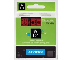 Juostelė DYMO D1 19mm. x 7m, Juodai ant Raudono