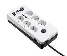 Eaton PB6TUD viršįtampių ribotuvas 6 AC išvestis(ys / čių) 220 - 250 V Juoda, Balta 1,5 m