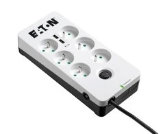 Eaton PB6UF viršįtampių ribotuvas 6 AC išvestis(ys / čių) 220 - 250 V Juoda, Balta