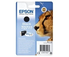 EPSON T0711 rašalo kasetė juodas standartinės talpos 7,4 ml 1 pakuotės lizdinė plokštelė be signalizacijos