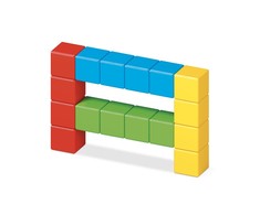 Geomag MagiCube Žalias Line neodimio magnetinis žaislas 16 vnt Multi spalvos