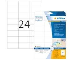 HERMA 4685 lipni etiketė Permatomas Stačiakampis Ilgalaikis 600 vnt