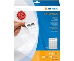 HERMA 7699 vardinių kortelių dėklas Permatomas
