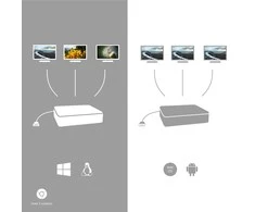 I-tec Metal C31FLATDOCKPDPRO knyginių kompiuterių dokas / jungčių replikatorius Vielinis USB 3.2 Gen 1 (3.1 Gen 1) Type-C Pilka