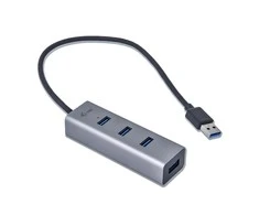 I-tec Metal U3HUBMETAL403 sąsajos šakotuvas USB 3.2 Gen 1 (3.1 Gen 1) Type-A 5000 Mbit/ai Pilka