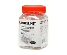 INTELLINET moduliniai kištukai RJ45 lanksčiam UTP 8P8C, Cat 6, 100 vnt.