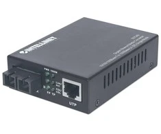 Intellinet 507349 tinklo medijos keitiklis 1000 Mbit/ai 1310 nm Vienas režimas Juoda