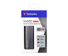 Išorinis kietasis diskas SSD Verbatim Vx500 480GB, USB 3.1, Gen 2, pilkas / V47443