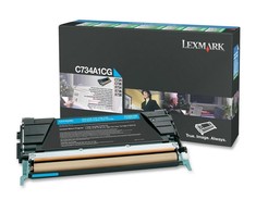 Lexmark C734A1CG kasetė, žalsvai mėlyna, 6000 puslapių