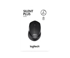 Tyli belaidė optinė pelė Logitech B330, Juoda