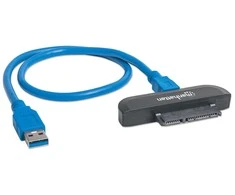 Manhattan 130424 kabelių sąsaja / invertavimo adapteris USB 3.0 SATA L-type Juoda
