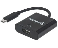 Manhattan 151788 kabelių sąsaja / invertavimo adapteris USB-C HDMI Juoda