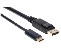 Manhattan 152464 vaizdo kabelio adapteris 2 m C tipo USB DisplayPort Juoda