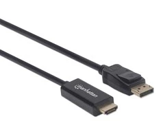 Manhattan 152662 vaizdo kabelio adapteris 1 m DisplayPort HDMI Juoda