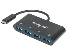MANHATTAN 162746 Manhattan SuperSpeed USB-C 3.1 Gen1 iki 4-jungtys USB-A 3.0 šakotuvas (3x USB-A)