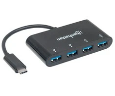 MANHATTAN 162746 Manhattan SuperSpeed USB-C 3.1 Gen1 iki 4-jungtys USB-A 3.0 šakotuvas (3x USB-A)