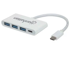 Intracom MANHATTAN USB-C 3.1 Gen 1 Type-C Hub USB Type-C kile su trimis A tipo prievadais ir vienu C tipo maitinimo tiekimo prievadu