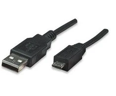 StarTech Manhattan 1,8m USB 2.0 A/Micro-B USB laidas 1,8m USB A Micro-USB B Juoda