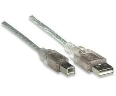 StarTech Manhattan 333405 USB kabelis 1,8 m 2.0 USB A USB B Sidabras