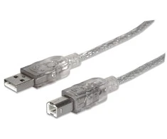 StarTech Manhattan 345408 USB kabelis 5 m 2.0 USB A USB B Sidabras